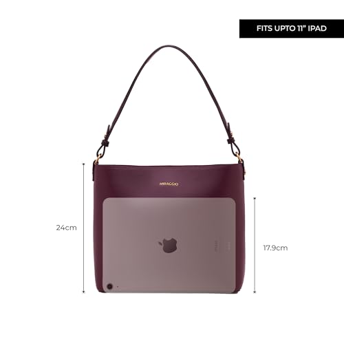 Image of Miraggio Mimi Hobo Bag | Women Shoulder Bag For Casual Day Look & Travel | Fits 11 Inch iPad | Gift Items For Women | Solid Hobo Bags