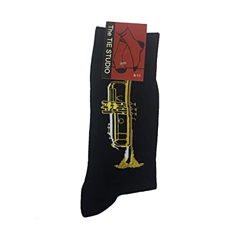 Brass Gold Trumpet Music Band Unisex Novelty Ankle Socks Adult Size 6-11