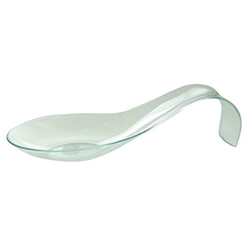 Cuillere chinoise en plastique vert d'eau x50 - Conditionnement : 50 pièces