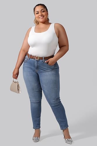 Image of Plus Size U-Back Casual Workout Tank Tops for Women with Built-in Bra, Padded Racerback Gym Athletic Yoga Tops