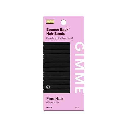 Gimme Beauty Fine Hair Elastic Bands - Slim-Fit Elastic Ties for Fine, Brittle, or Bleached Hair -...