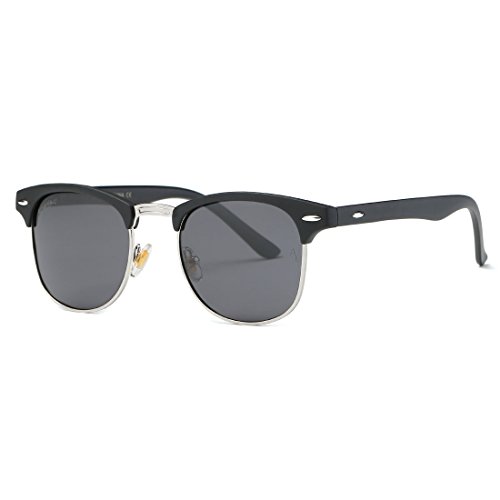 Image of AEVOGUE Polarized Semi Rimless Sunglasses for Men Women, Retro UV400 Sun Glasses for Driving Outdoor