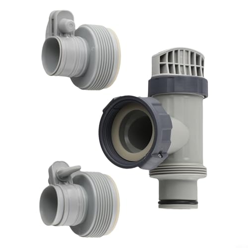 Válvula de émbolo y adaptador de manguera tipo B diseñado para mejorar el rendimiento de piscinas Intex