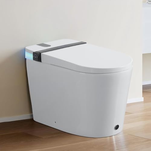 Inodoro Inteligente Moderno con Asiento de Bidé Integrado, Tapa Automática con Sensor de Pie, Lavado con Agua Caliente y Función de Secado para Baño miniatura 5