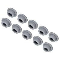 QUARKZMAN Siliconen stop op hoge temperatuur, diameter 6,5 mm, T-vormige massieve rubberen stop, zwarte stop, verpakking van 30 stuks (buitendiameter 9,5 mm/0,37 inch