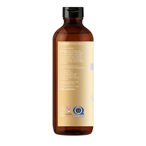 Cliganic Organic Argan Oil 8Oz With Pump, 100% Pure - For Hair, Face & Skin #TOP3