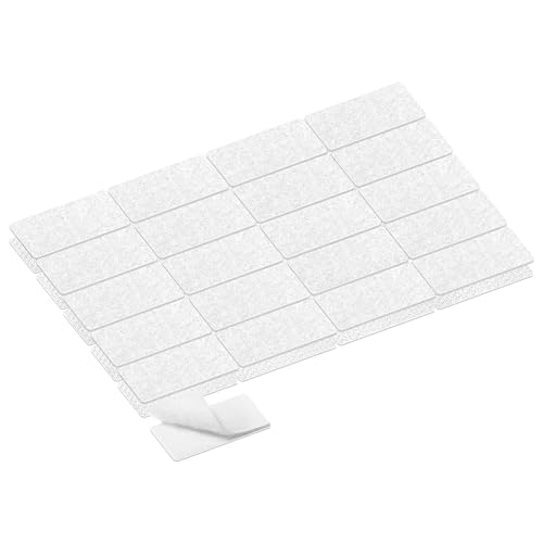 Image of KING MOUNTAIN 1x2 Inch Hook and Loop Strips, 20 Sets Nylon Self Adhesive Tape, Double Sided Strong Back Adhesive Tape and Dots for Office, Home and Crafting, Heavy Duty, White