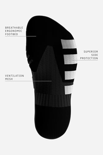 AYCANE Powerlight wadenhohe Eishockey-Socken – ultraleicht, schnelltrocknend, nahtlos, mit Spannschutz gegen Schnürsenkel-Druck & perfektem Sitz im Schlittschuh – Schwarz (XL (EU 45-47))