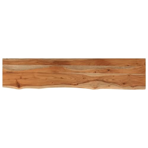 Plateau de Table Rectangulaire en Bois Massif 140x30x3,8 cm | Idée Console et Bureau