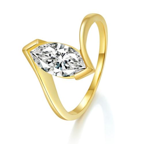 Bague moissanite 1 carat argent S925 anti-ternissement éclat durable sans rayure