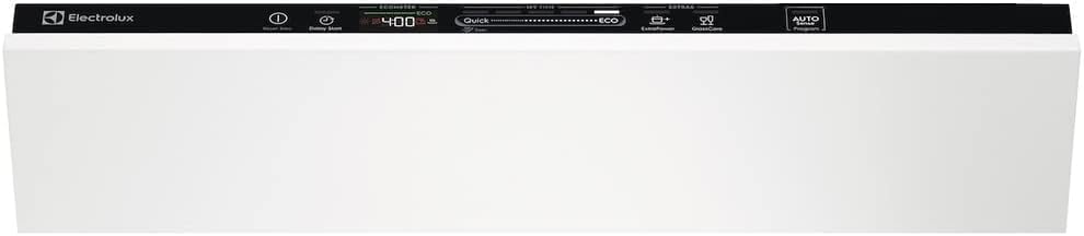 Electrolux EES47320L dishwasher control panel with LED display and program buttons.