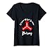 Damen Butterfly Messer oder Balisong T-Shirt Original Fidget Spinner T-Shirt mit V-Ausschnitt