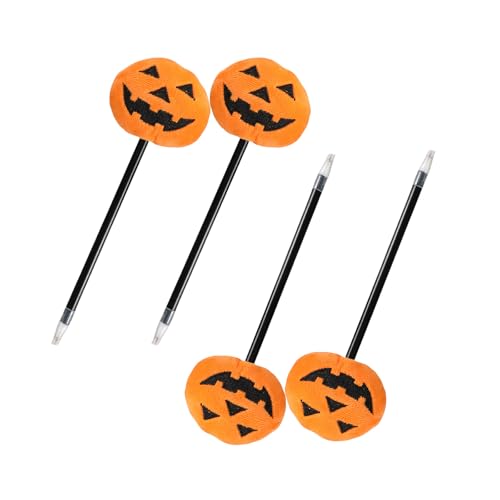4PCSノベルティジェルペンハロウィーンカボチャの子供のためのカボチャのペンは、ジャーナリングスクールの供給スムーズなライティング楽器に注目を集めるための大人の執筆
