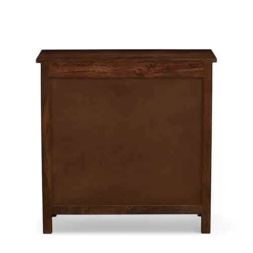 Image of Solid Wood Crockery Cabinet | Multipurpose Sideboard for Kitchen & Dining | Scratch-Resistant Tubaq Finish | Elegant Storage Solution