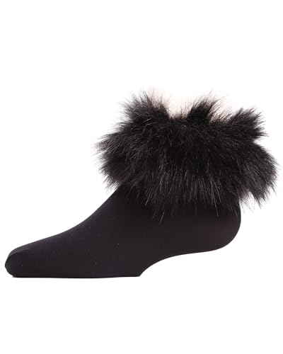 MeMoi Microfiber Faux-Fur Girls Anklet Socks