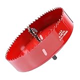 LICTOP 160mm/6.3'' BI -Metal Wood Hole Saws Bit Tooth Cutting for Cornhole Board Metal Plastic Fiberboard