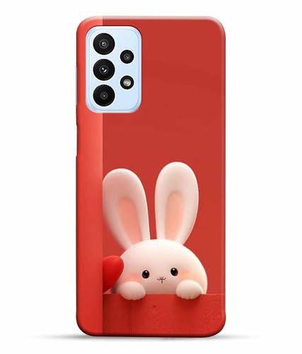 Image of Printed Hard Back Case Cover & Compatible for Samsung Galaxy A23 LTE | A23 5G | Samsung A23 5G | Rabbit Painting Art (Multicolor) - D1202