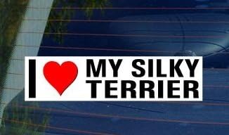 I Love Heart My SILKY TERRIER - Dog Breed - Window Bumper Sticker