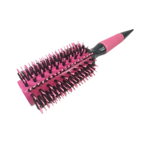 Escova Profissional Cabelo Cerdas De Javali Tam. M 18 cabelereiro (ROSA)