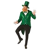 Morph Leprechaun Costume Men St Patricks Day Irish Outfit Adult Saint Patricks Day Leprechaun Attire for Men, Large