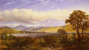 Peinture à l'huile paysage Dumbarton Edmund John Niemann 8x10