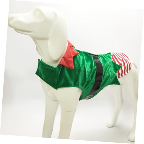 Disfraz de Duende para Perro XL, Abrigo Navideño Verde miniatura 7