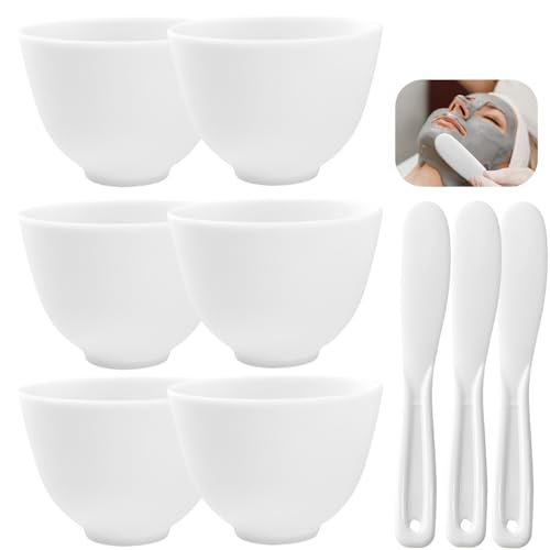 Set de 9 piezas cuencos de silicona para mascarilla facial miniatura 1