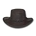 Barmah Hats Squashy Bronco Leather Hat 1022BL / 1022CH - Chocolate - Large