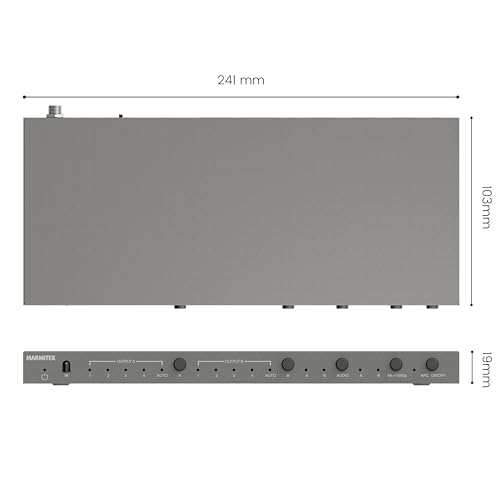 Switch matrix HDMI 2.0 con downscaler 1080p y audio Toslink 6