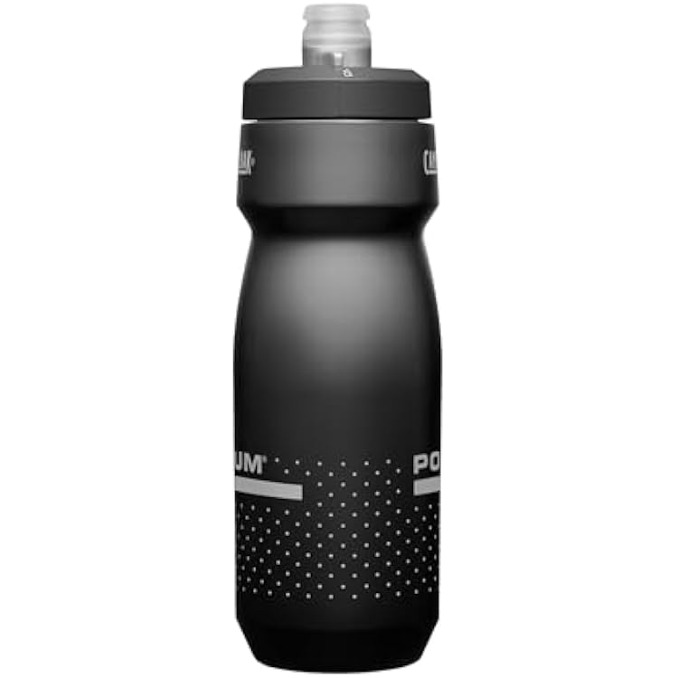 CamelBak Podium Bike Squeeze Water Bottle, High Flow Easy Squeeze Design for Cycling Performance, 24oz, Black