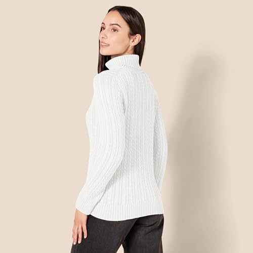 Image of Amazon Essentials Women's Long Sleeve Fisherman Cable Knit Turtleneck Sweater (Available in Plus Size)