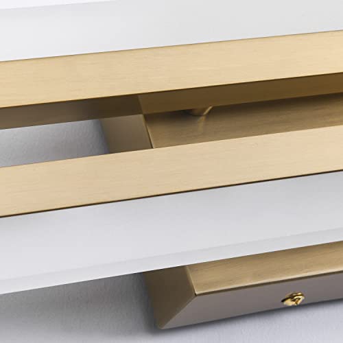 Image of PRESDE 48 inch LED Vanity Light Bar, Modern Brushed Gold Bathroom Light Fixtures Over Mirror