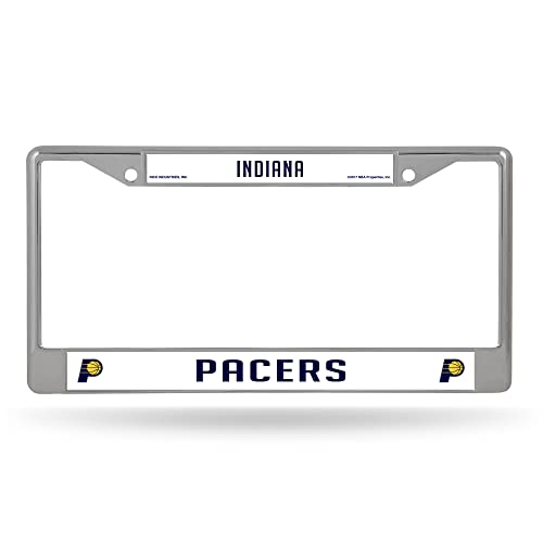 Rico Industries NBA Basketball Indiana Pacers Premium License Plate Chrome Frame 12" x 6"