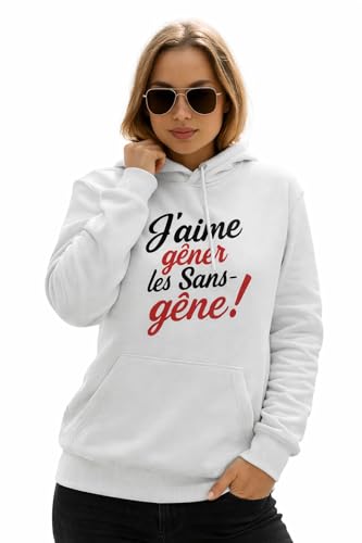 Sweat à capuche humour j'aime gêner idéal pour les sorties entre amis