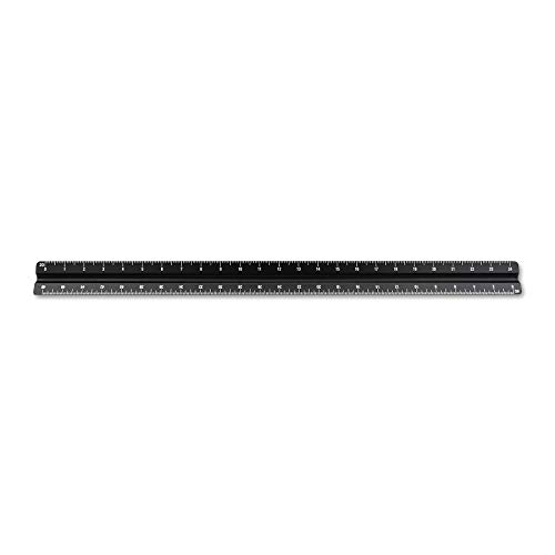 Image of Alumicolor Aluminum Architect Solid Drafting Scale, 12IN, Black