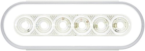 Optronics BUL111CBP Clear 6' Oval Sealed LED Back-Up Light, Glolight, Dot, White