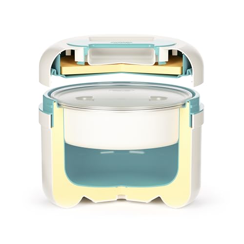 Foto von My.Yo® Joghurtbereiter ohne Strom – Farbe Mint – inkl. 2X Bio-Joghurtferment – BPA-freier Innenbehälter, spülmaschinengeeignet – für 1 L frischen Joghurt zuhause