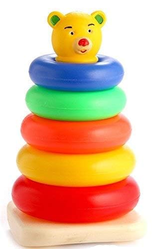 BELLABOTA Stacking Rings for Kids, 5 pcs Colorful Teddy Rings for ...