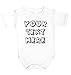 Produktbild Ihr Wunsch Text Hier Baby Body Selbst Gestalten individueller Druck Personalisiert Babykleidung Strampler Unterwäsche beeindruckend Geschenk Überraschung Geburtstag Weihnachts (74 (6-12m), WEISS)