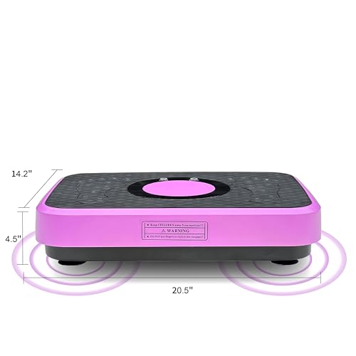 Image of Vibration Plate Machine with Resistance Bands and Remote Control 125 Speed Levels 450LB Capacity Whole Body Oscillating Platform for Home Use