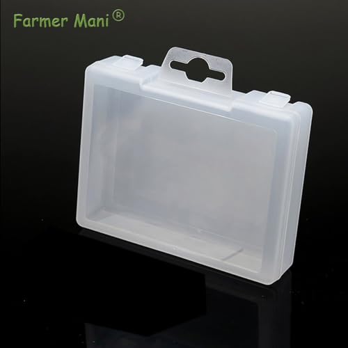 Image of 2 Pack Rectangle Plastic Frosted Storage Containers Box(5.2 x 4.02 x 1.3 inch), Polypropylene Box with Hinged Lid for Beads, Coins, Safety Pins and Learning Supplies,Screws,Drills,Battery