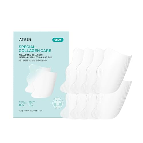 Image of ANUA Salmon DNA PDRN Collagen Melting Patch for Glass skin, Smile Line Patches, Wrinkle Patches, Melting Thin Collagen Patch, Firming for Fine Lines, Glow, Korean Skincare, 2 Pairs x 4EA, Patch Only