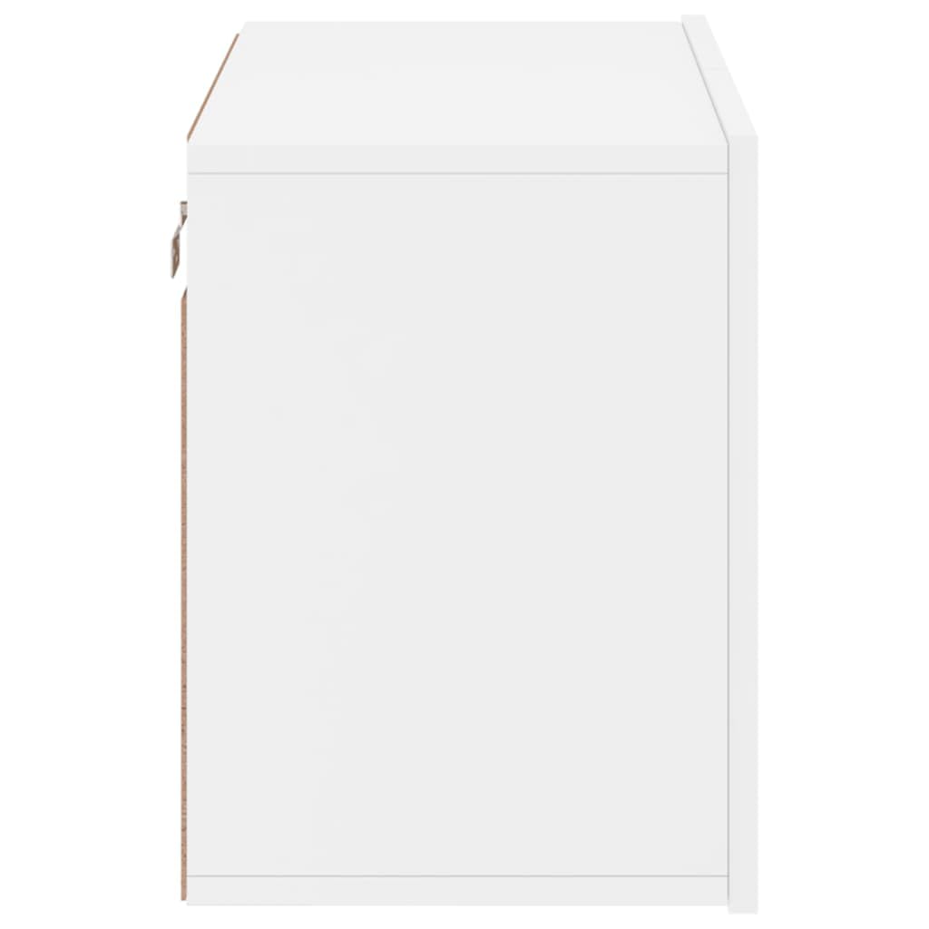 Mobile da parete per TV, bianco, in legno, 60 x 30 x 41 cm, salvaspazio e sospeso, con spazio per soggiorno, camera da letto, home theater, ricevitore HiFi e soundbar