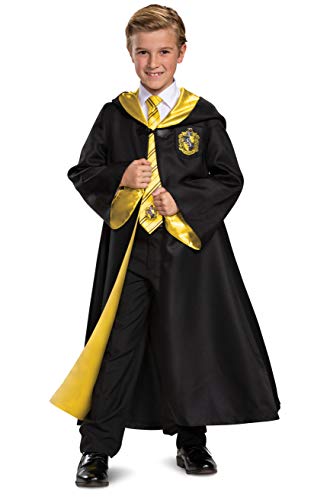 Disguise Harry Potter Hufflepuff Robe Prestige Childrens Costume Accessory Black & Yellow Kids Size Large (10-12)