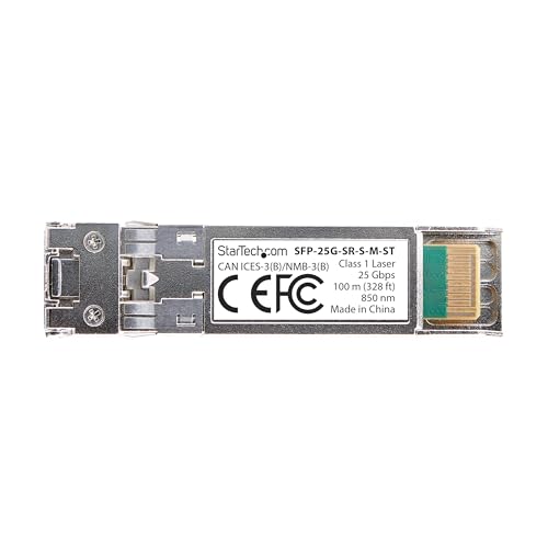 Image of StarTech MSA-Compliant SFP-25G-SR-S SFP28 Module, 25GbE 100m (328ft) | 25Gb Multimode Fiber, LC Transceiver, SFP-25G-SR-S-M-ST