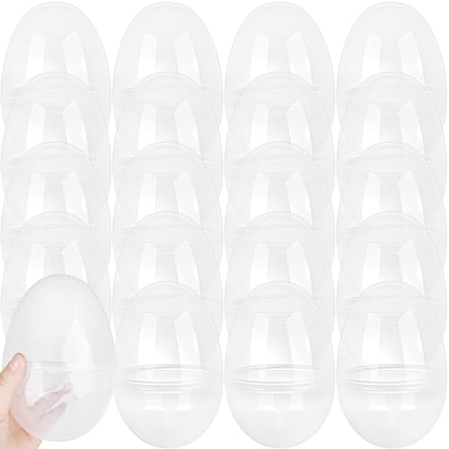 Swakuta 20 Pack 6 Inch Large Clear Easter Eggs Transparent