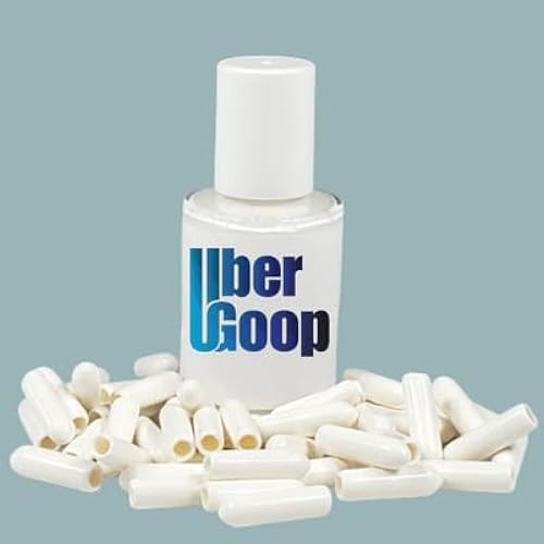 (New 1oz Size) Uber Goop White Dishwasher Rack Coating/Glue w/50 caps