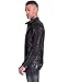 Men's Italian Leather Jacket Black Biker Two Pockets Genuine Leather D'Arienzo Handmade in Italy