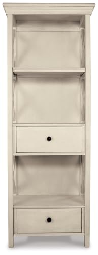 Image of Signature Design by Ashley Bolanburg Display Cabinet Bookcase, Tall White