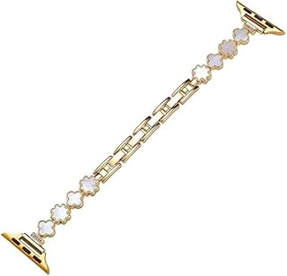 Compatible with iWatch Band 42mm 44mm 45mm 49mm Stainless Steel Metal Strap Compatible with Ultra/Ultra2 iWatch SE Series 1/2/3/4/5/6/7/8/9 Stainless Steel Women (Gold)